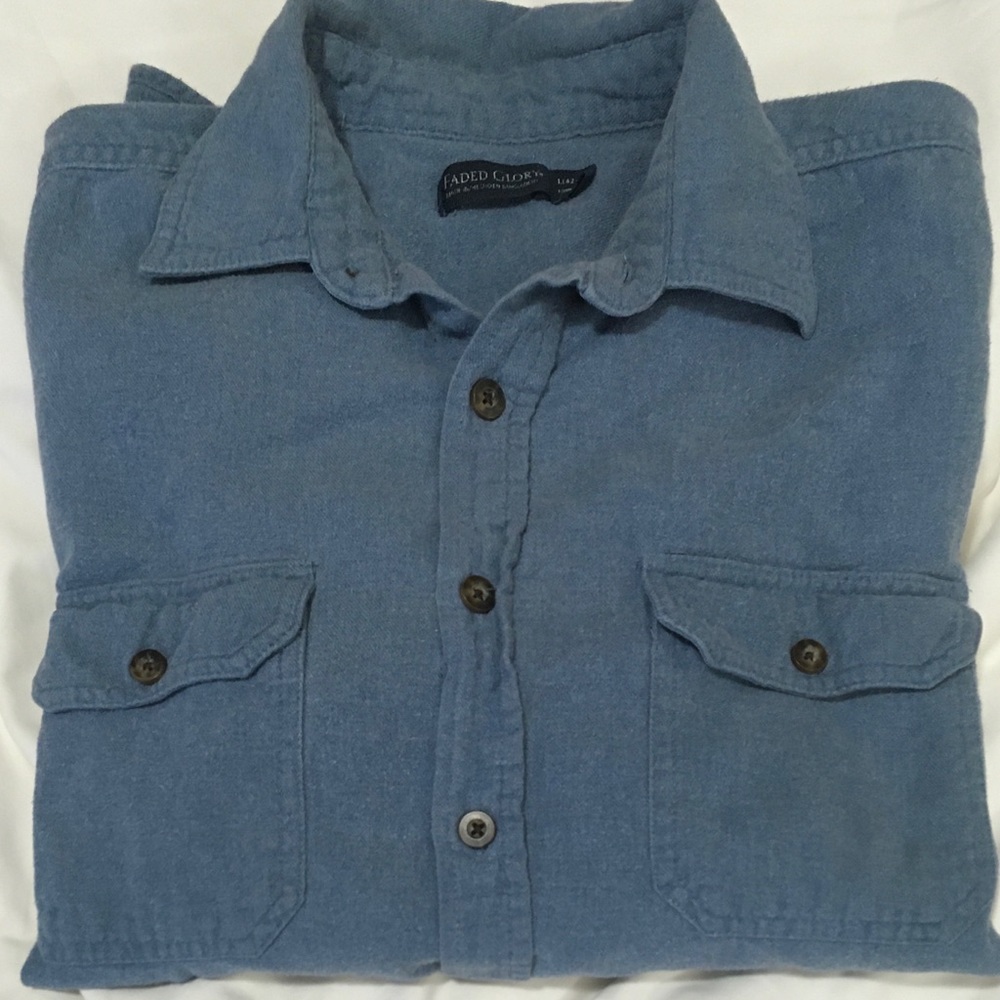 Mens long sleeve button down flannel shirt